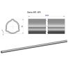 Rura trójkątna wewnętrzna Seria 8R i 9R wału przegubowo-teleskopowego 54x5 mm - 2m WARYŃSKI (sprzedawane po 2)