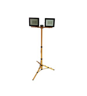 Zestaw statyw podwójny + 2 naświetlacze LED 50W 6000K + puszka z kablem zasilającym