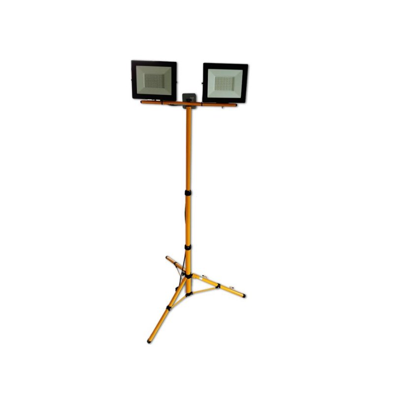 Zestaw statyw podwójny + 2 naświetlacze LED 50W 6000K + puszka z kablem zasilającym