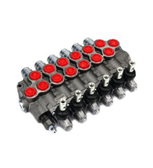 Rozdzielacz sterowany ręcznie 6 sekcyjny 60l/min.