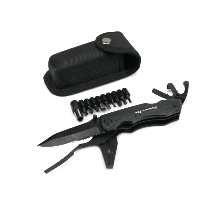 Multitool Czarny 11 narzędzi plus 9 bitów Waryński