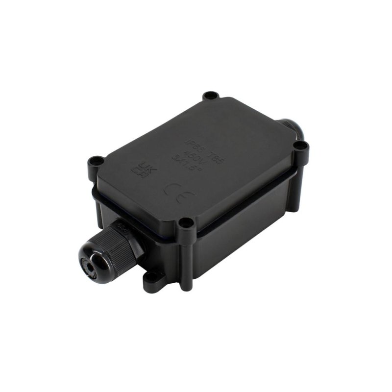 Uniwersalna hermetyczna prostokątna puszka łączeniowa z dławicami x2 IP66