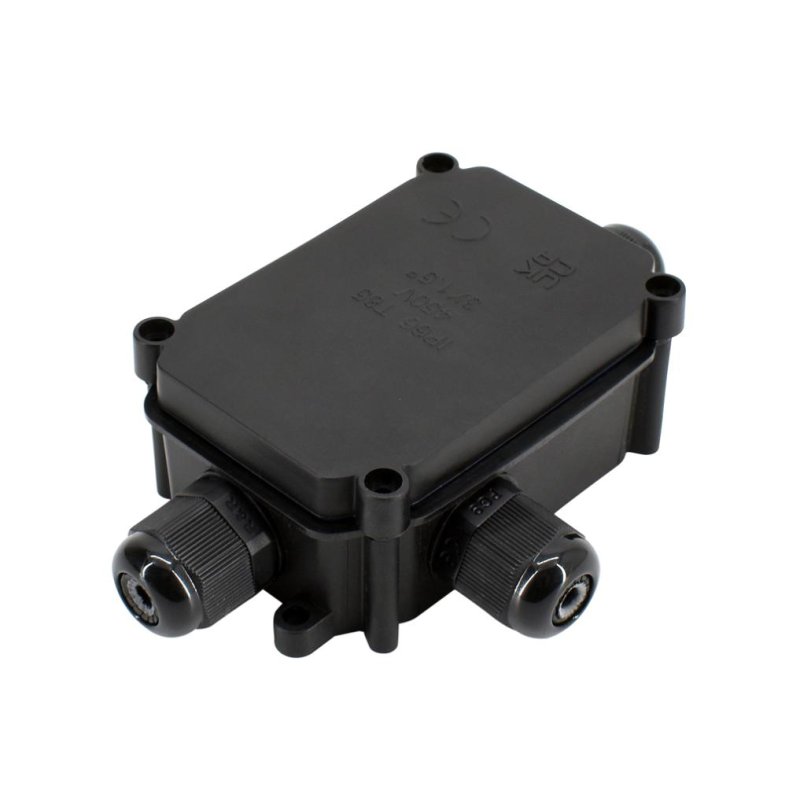 Uniwersalna hermetyczna prostokątna puszka łączeniowa z dławicami x3 IP66