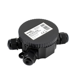 Uniwersalna hermetyczna okrągła zakręcana puszka łączeniowa z dławicami x4 IP66