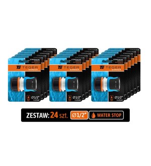 Szybkozłączka, 1/2"  - z waterstop, (sprzedawane po 24), Teger