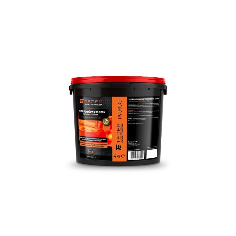 Pasta, maść montażowa do opon - PROFESSIONAL, (czerwona) 4 kg, Teger