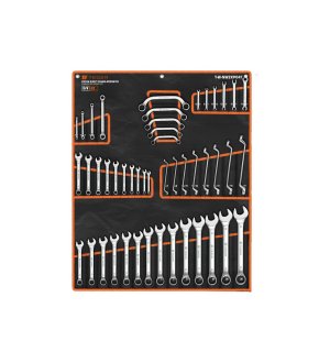 Zestaw kluczy płasko-oczkowych, 6-32 mm, 47 szt, Teger