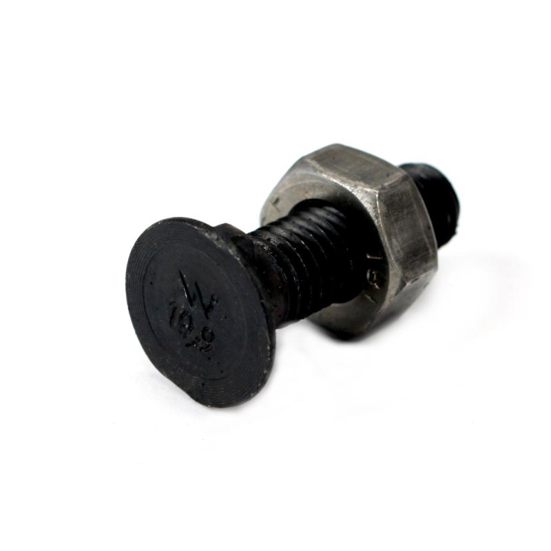 Śruba kpl. płużna dwunoskowa większy łeb M10x40 mm kl.10.9 Waryński ( sprzedawane po 25 )