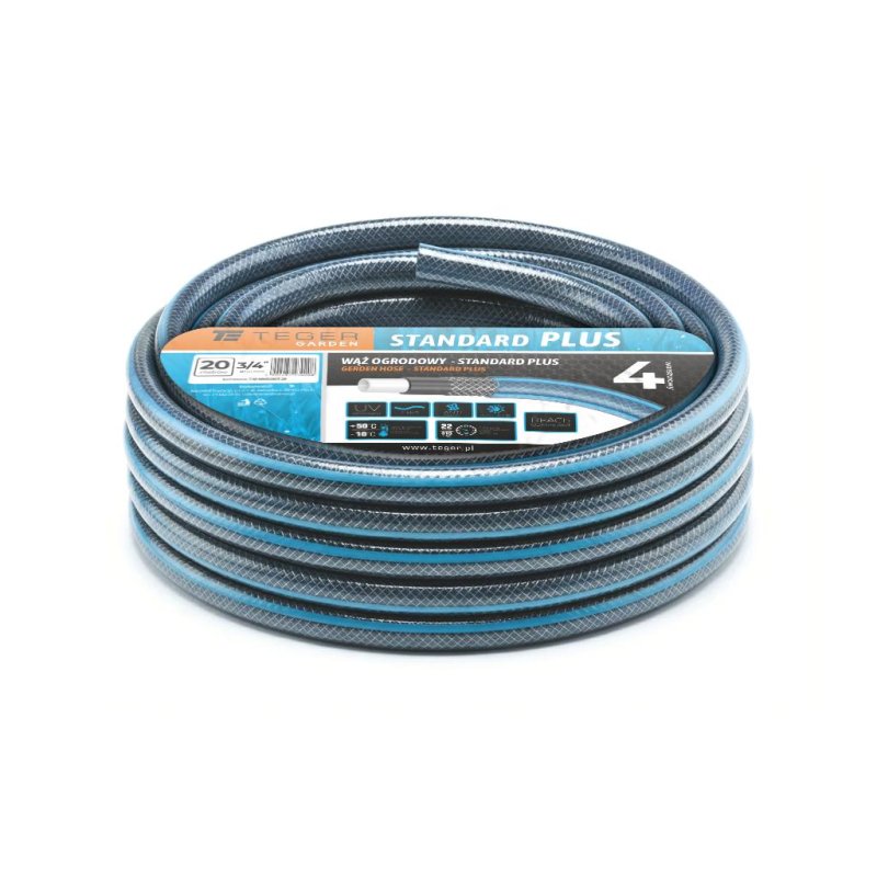 Wąż ogrodowy "STANDARD PLUS" FI 3/4". 20m / TEGER