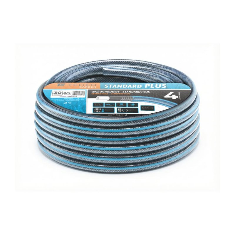 Wąż ogrodowy "STANDARD PLUS" FI 3/4". 30m / TEGER