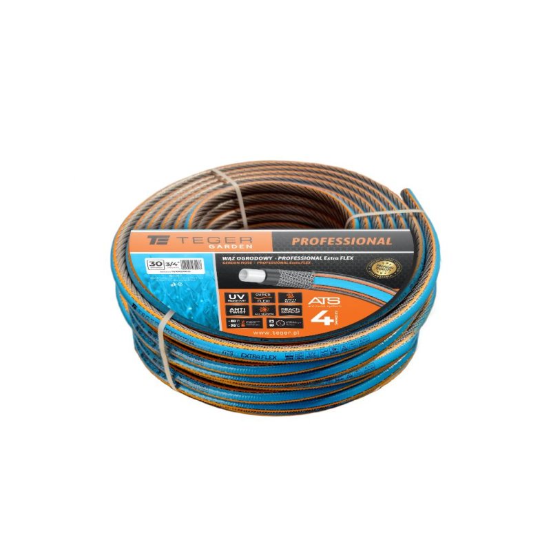 Wąż ogrodowy "PROFESSIONAL- EXTRA FLEX" FI 3/4". 30m / TEGER
