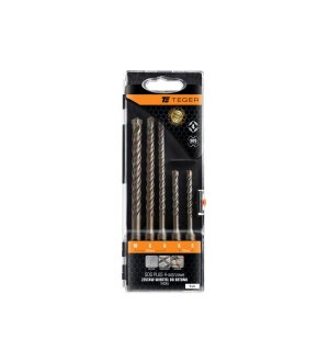 Zestaw wierteł do betonu - widia SDS PLUS 4-ostrzowe (5 SZT.)  / TEGER
