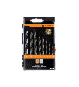 Zestaw wierteł do drewna - krawędziowe spiralne (8 SZT.)  / TEGER
