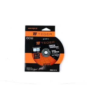 Tarcza diamentowa do cięcia na mokro pełna 115x22.23 mm TEGER