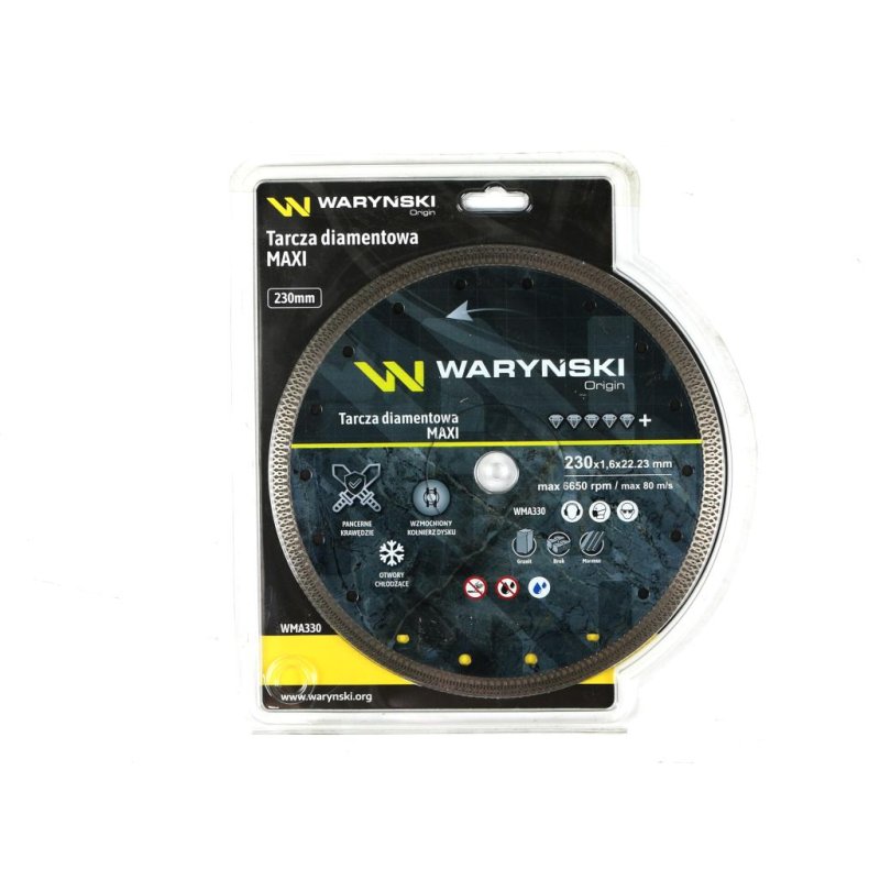 Tarcza diamentowa MAXI 230 x 22.23 mm Waryński