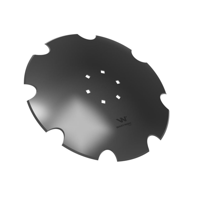 Talerz uzębiony Z-8 fi 510 mocowanie 6/120 grubość 4mm stal borowa WARYŃSKI R