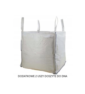 Worek BIG BAG 1000kg. 100x100x100. 4 uchwyty+ 2 doszyte do dna. góra otwarta/ dół zamknięty