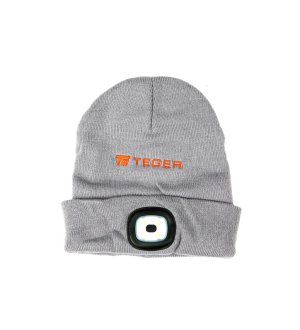 Latarka czołówka czapka LED COB ład USB Teger