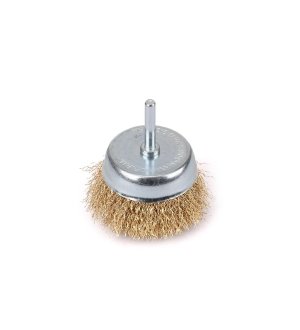 Szczotka doczołowa z trzpieniem - drut falowany FI 6/80 mm / TEGER