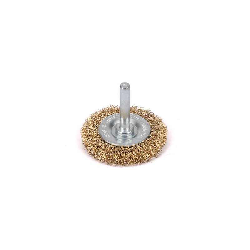 Szczotka tarczowa z trzpieniem - drut falowany FI 6/50 mm / TEGER