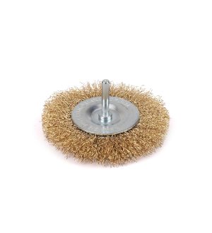 Szczotka tarczowa z trzpieniem - drut falowany FI 6/100 mm / TEGER
