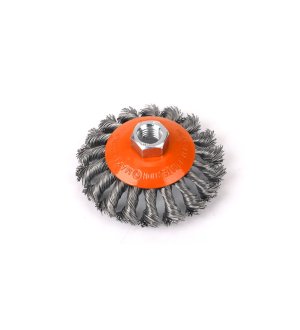 Szczotka tarczowa z nakrętką - drut skręcany M14/100 mm / TEGER