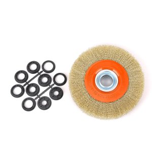 Szczotka tarczowa z otworem - drut falowany FI 32/200 mm / TEGER