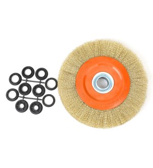 Szczotka tarczowa z otworem - drut falowany FI 32/250 mm / TEGER