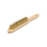 Szczotka druciana do rdzy PREMIUM - drut mosiężny / 4 rzędowa, TEGER