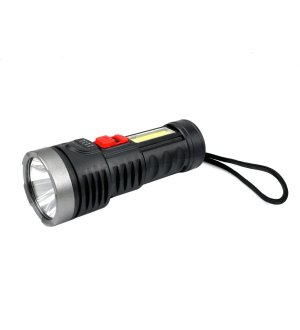 Latarka uniwersalna obudowa z ABS diody LED XPE COB 250 lm z funkcją warsztatową ładowana USB Teger