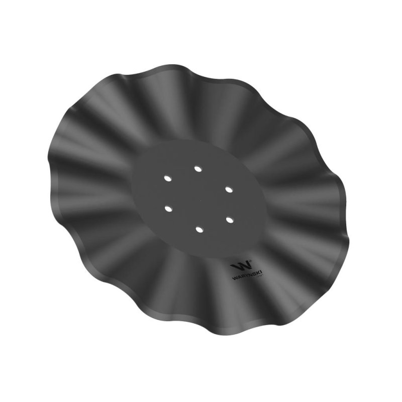 Talerz, prosty falowany 510 mocowanie 6/120 grubość 4,5 mm stal borowa, Waryński