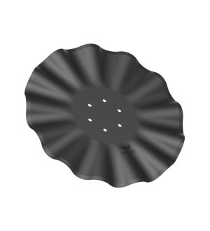 Talerz, prosty falowany 560 mocowanie 6/120 grubość 5 mm stal borowa, Waryński