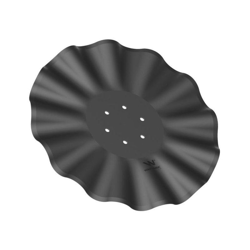 Talerz, prosty falowany 560 mocowanie 6/120 grubość 5 mm stal borowa, Waryński