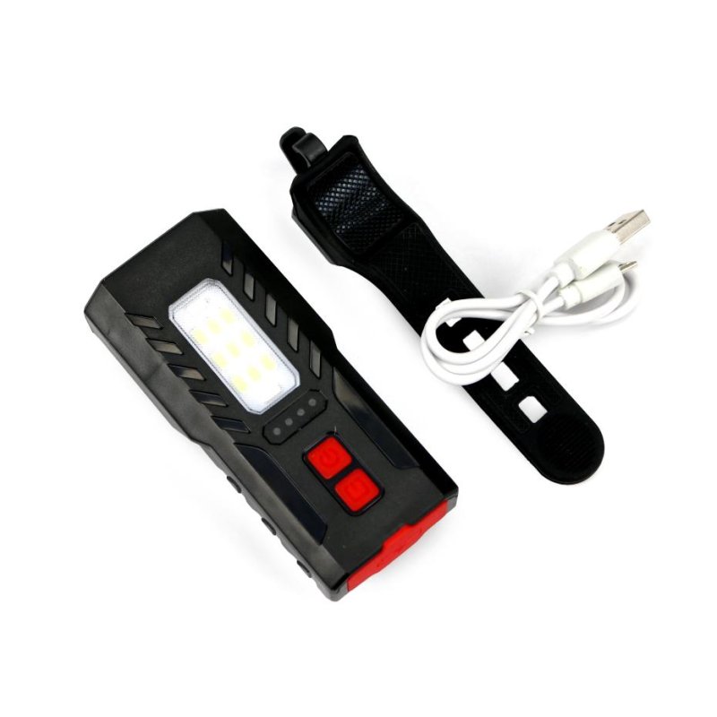 Lampa rowerowa latarka  LED przednia zdwojona z powerbankiem 4000 mAh i funkcją RED ładowana USB Teger