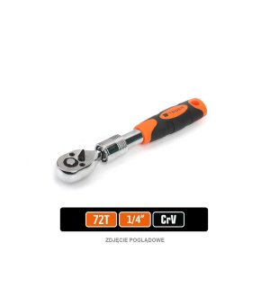 Grzechotka teleskopowa 1/4" 72T, CR-V, Teger