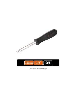 Pokrętło do nasadek z uchwytem wkrętakowym 1/4", 150 mm, CR-V, Teger