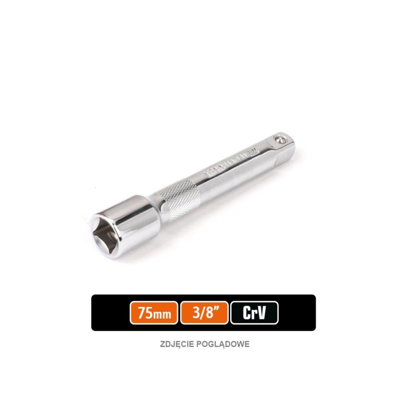 Przedłużka do nasadek 3/8" 75 mm, CR-V, Teger