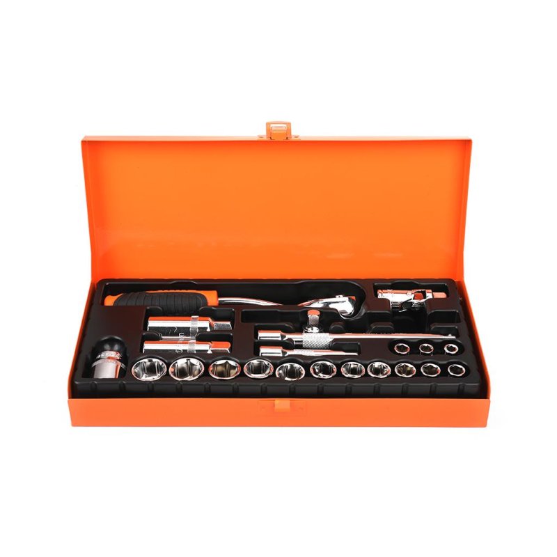 Zestaw kluczy nasadowych 3/8" (22 el), CR-V, Teger