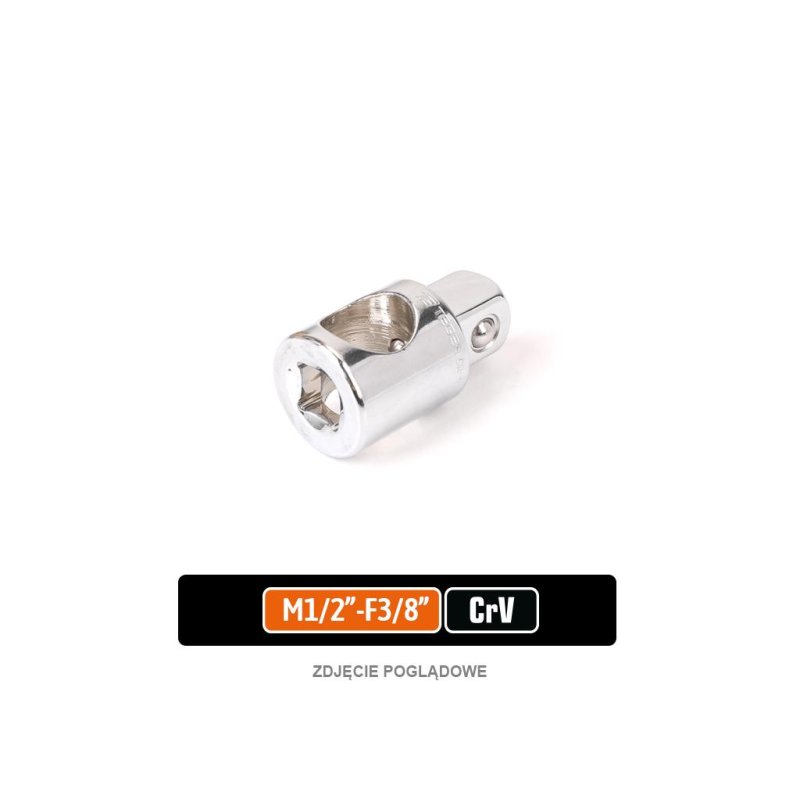 Redukcja TYP T M 1/2"-F 3/8", CR-V, Teger