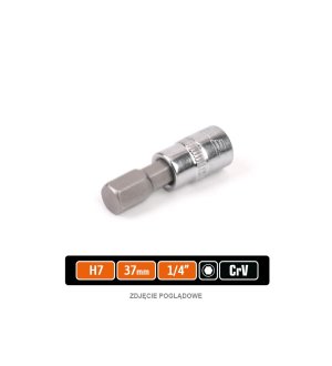 Klucz nasadowy 1/4" z bitem HEX H7x37 mm, S2/CR-V, Teger