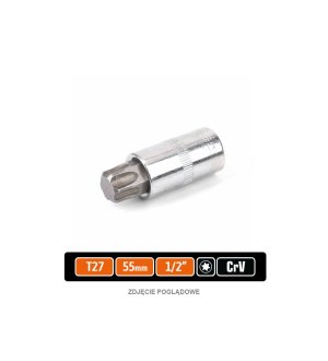 Klucz nasadowy 1/2" z bitem TORX T27x55 mm, S2/CR-V, Teger