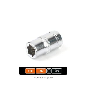 Klucz nasadowy 1/4" TORX E10, CR-V, Teger