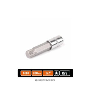Klucz nasadowy 1/2" z bitem SPLINE M18x100 mm, S2/CR-V, Teger
