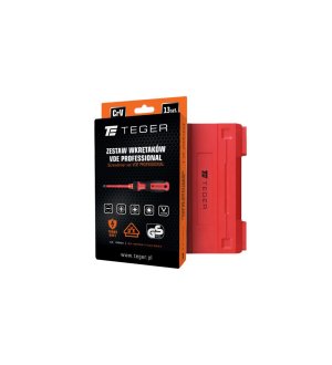 Zestaw wkrętaków VDE PROFESSIONAL 13 szt / Certyfikat  GS/VDE / TEGER