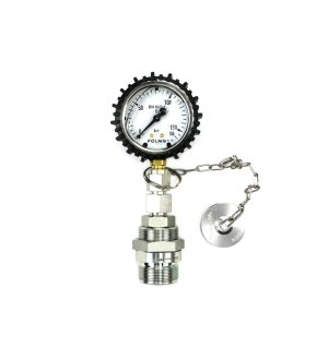 Zestaw pomiarowy ciśnienia hydrauliki z manometrem 160 bar gniazdo skręcane Waryński