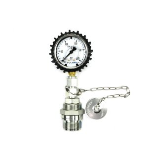 Zestaw pomiarowy ciśnienia hydrauliki z manometrem 250 bar gniazdo skręcane Waryński