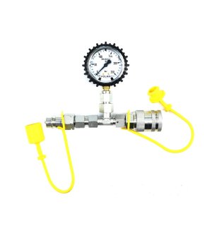 Zestaw pomiarowy ciśnienia hydrauliki z manometrem 250 bar wtyczka i gniazdo EURO Push-Pull Waryński