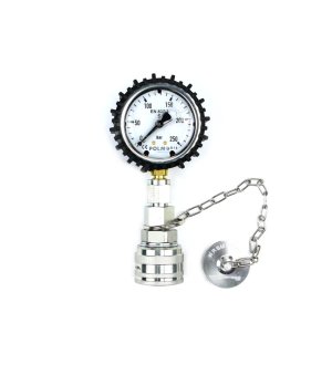 Zestaw pomiarowy ciśnienia hydrauliki z manometrem 250 bar wtyczka skręcana Waryński