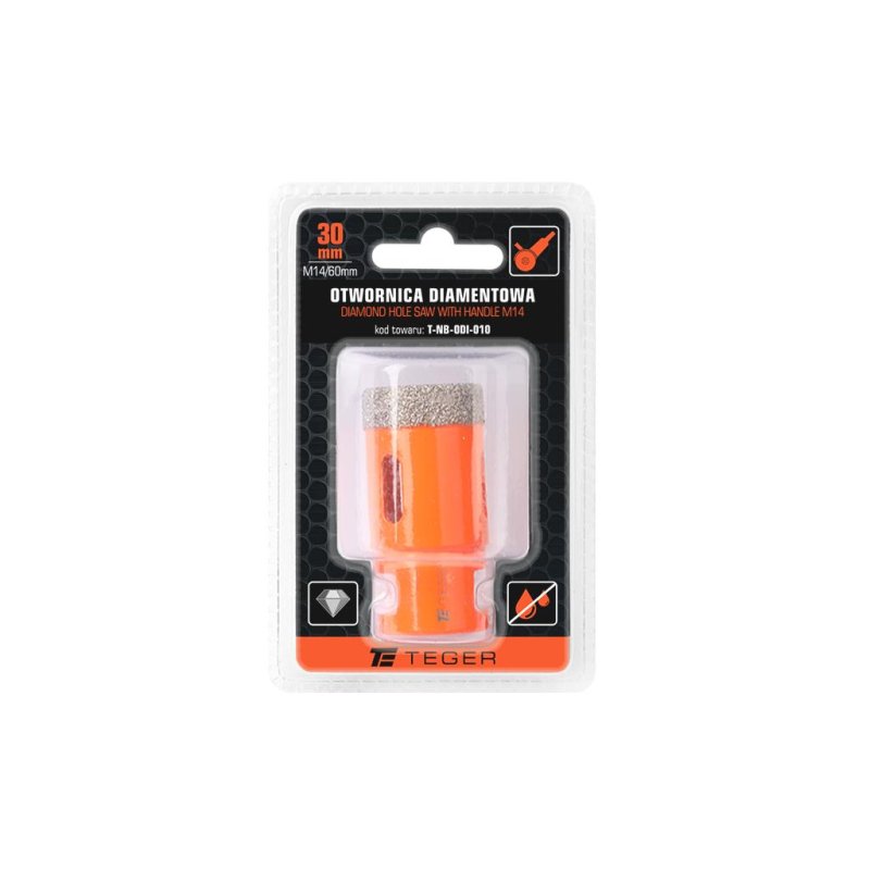 Otwornica diamentowa z uchwytem M14/30 mm / TEGER