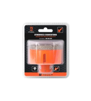 Otwornica diamentowa z uchwytem M14/75 mm / TEGER